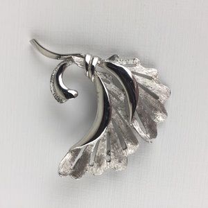 Vintage Silver Abstract Brooch